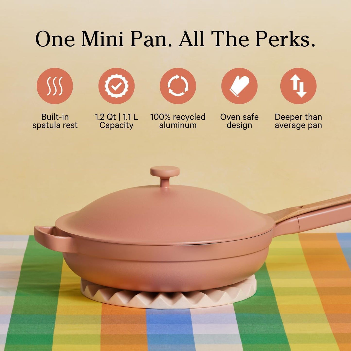 Always Pan - Mini 8.5 -Inch Nonstick, Toxin-Free Ceramic Cookware | Versatile Frying Pan, Skillet, Saute Pan | Stay-Cool Handle | Oven Safe | Lightweight Aluminum Body | Spice