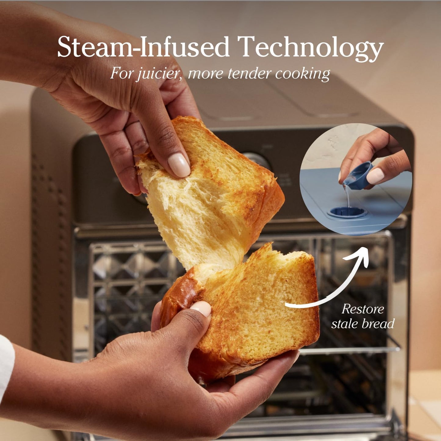 Wonder Oven | 6-In-1 Air Fryer & Toaster Oven with Steam Infusion | Compact, Countertop Friendly, Fast Preheat, Multifunctional | Air Fry, Toast, Roast, Bake, Reheat & Broil | Blue Salt
