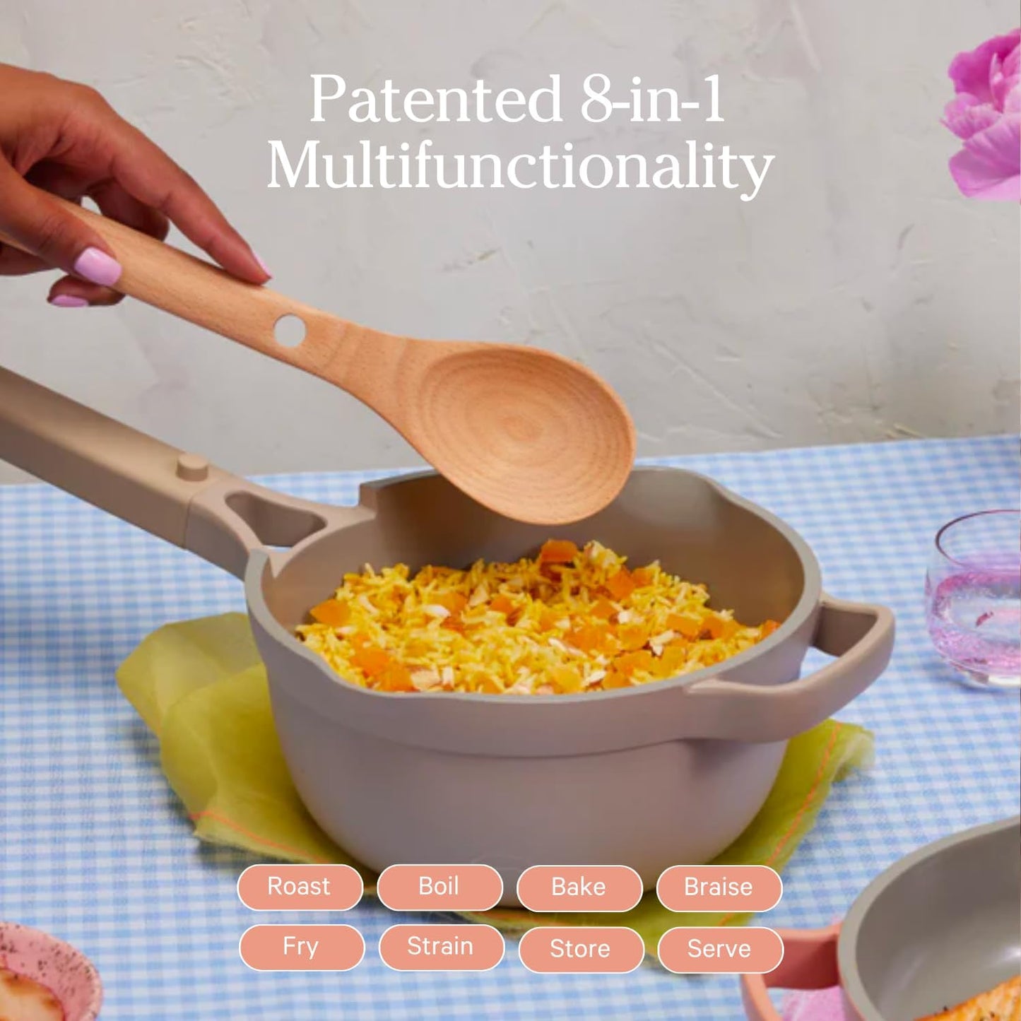 Perfect Pot - Mini 2.5Qt Nonstick Ceramic Sauce Pan with Lid | Versatile Cookware for Stovetop and Oven | Steam, Bake, Braise, Roast | PTFE & Pfoa-Free | Toxin-Free, Easy to Clean | Lavender
