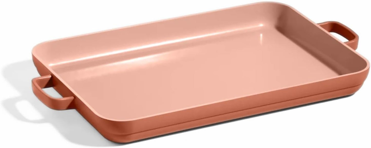 Griddle Pan - Versatile Nonstick Ceramic Sheet Pan & Stovetop Griddle | Toxin-Free, Dual-Use, with Ergonomic Handles | 5 Qt Capacity, Oven Safe up to 450°F | Spice