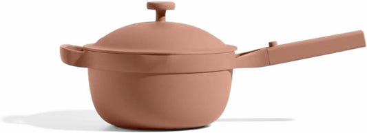 Say goodbye to kitchen chaos with the Perfect Pot! 🍳✨ This 2.5 Qt nonstick ceramic saucepan is your go-to for stovetop and oven magic. Steam, bake, braise, or roast – it's toxin-free and super easy to clean! #CookingMadeEasy #HealthyLiving