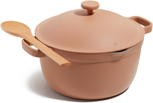 Perfect Pot - 5.5 Qt. Nonstick Ceramic Sauce Pan with Lid | Versatile Cookware for Stovetop and Oven | Steam, Bake, Braise, Roast | PTFE and Pfoa-Free | Toxin-Free, Easy to Clean | Spice