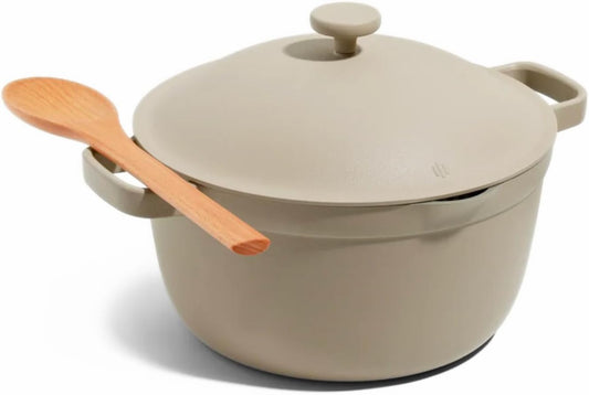 Perfect Pot - 5.5 Qt. Nonstick Ceramic Sauce Pan with Lid | Versatile Cookware for Stovetop and Oven | Steam, Bake, Braise, Roast | PTFE and Pfoa-Free | Toxin-Free, Easy to Clean | Steam