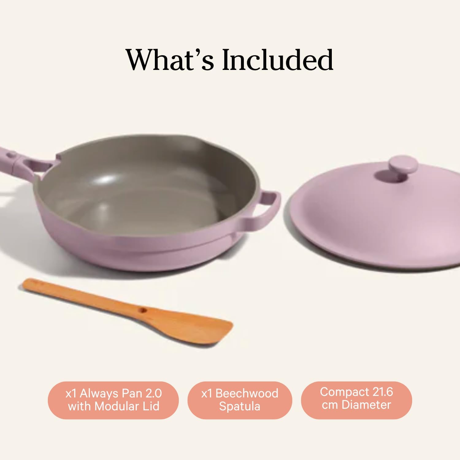 Always Pan - Mini 8.5 -Inch Nonstick, Toxin-Free Ceramic Cookware | Versatile Frying Pan, Skillet, Saute Pan | Stay-Cool Handle | Oven Safe | Lightweight Aluminum Body | Lavender