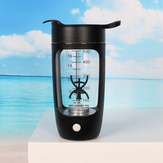 USB Electric Protein Shake ,Electric Shaker Cup Fully Automatic Mixing Cup Rechargeable Sports Portable Protein Powder Shaker Cup (Black)