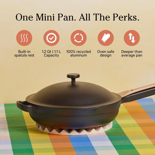 Always Pan - Mini 8.5 -Inch Nonstick, Toxin-Free Ceramic Cookware | Versatile Frying Pan, Skillet, Saute Pan | Stay-Cool Handle | Oven Safe | Lightweight Aluminum Body | Char