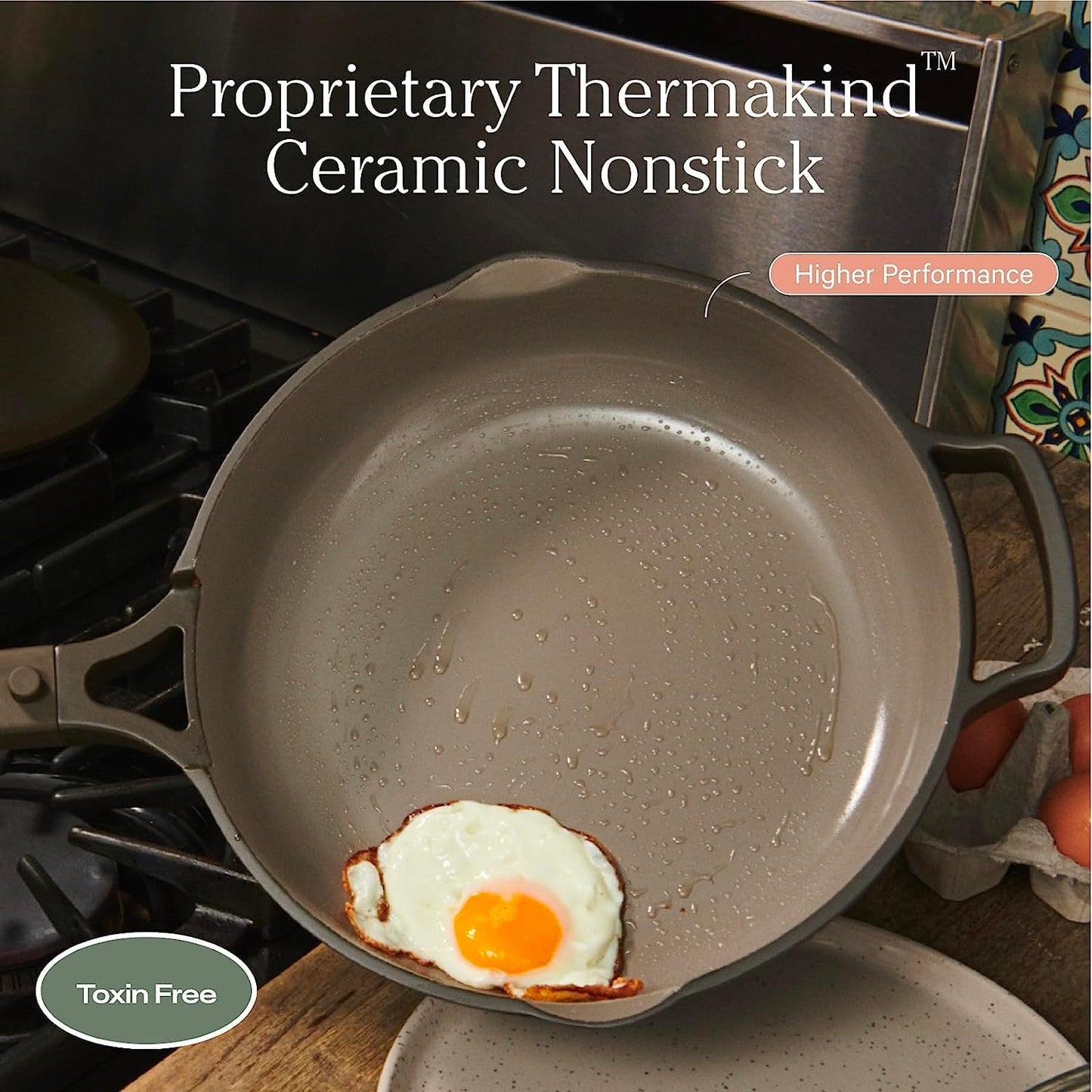 Always Pan - Mini 8.5 -Inch Nonstick, Toxin-Free Ceramic Cookware | Versatile Frying Pan, Skillet, Saute Pan | Stay-Cool Handle | Oven Safe | Lightweight Aluminum Body | Steam