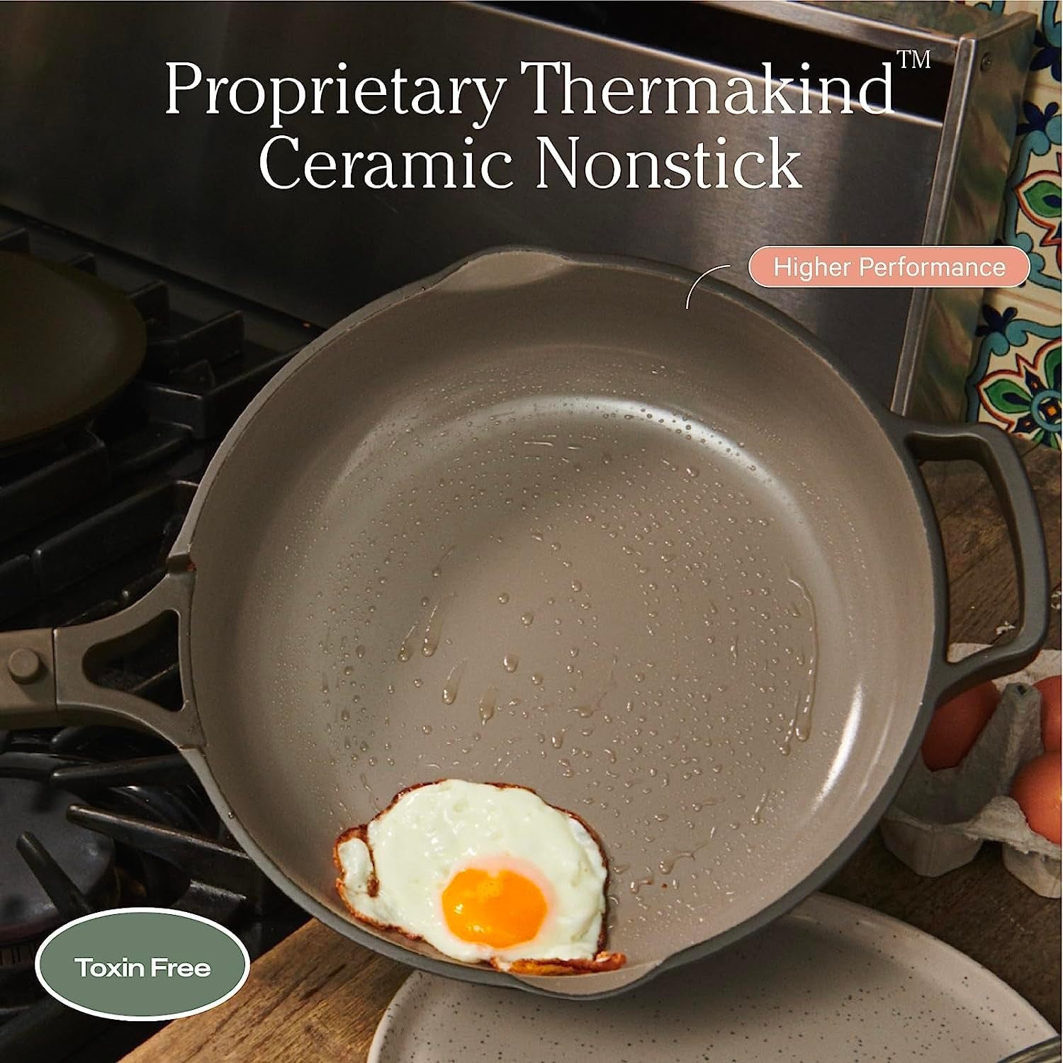 Always Pan - Mini 8.5 -Inch Nonstick, Toxin-Free Ceramic Cookware | Versatile Frying Pan, Skillet, Saute Pan | Stay-Cool Handle | Oven Safe | Lightweight Aluminum Body | Steam