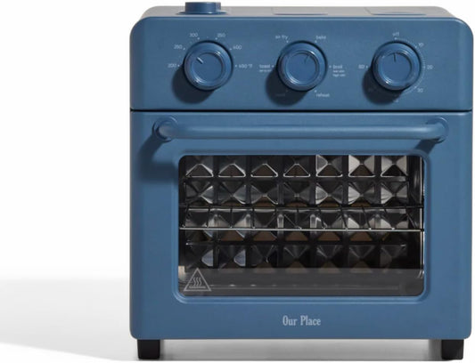 Wonder Oven | 6-In-1 Air Fryer & Toaster Oven with Steam Infusion | Compact, Countertop Friendly, Fast Preheat, Multifunctional | Air Fry, Toast, Roast, Bake, Reheat & Broil | Blue Salt